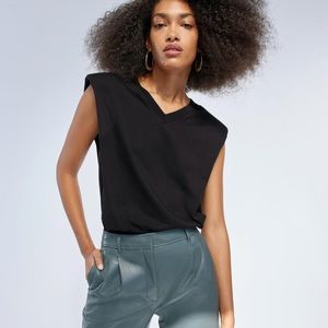 NWT Babaton Shoulder Pad Shirt XXS